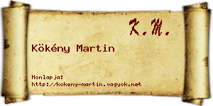 Kökény Martin névjegykártya